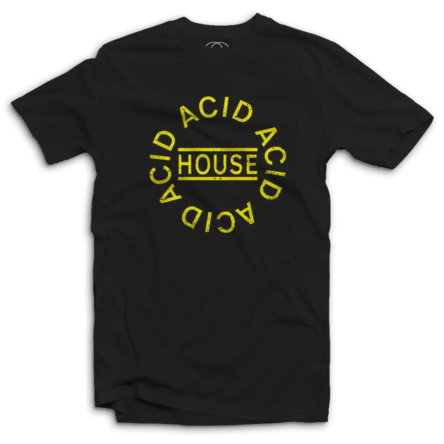 Acid House Circle Logo Mens T Shirt - Small