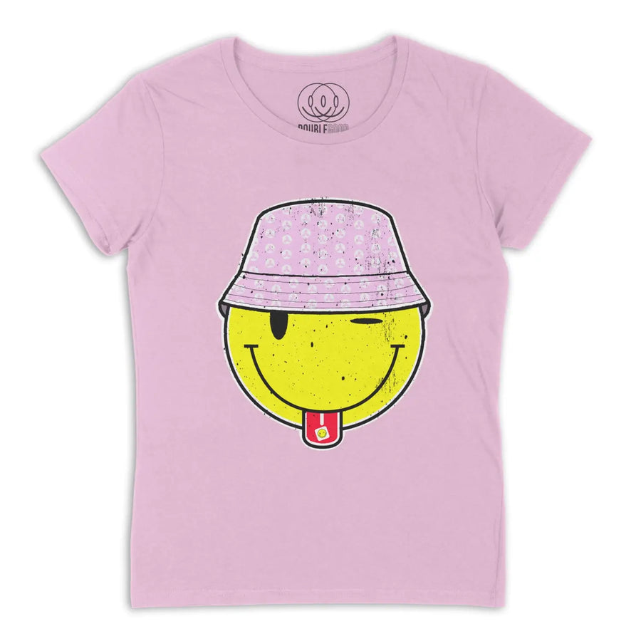 Bucket Head Acid Womens T Shirt - Small / Light Pink