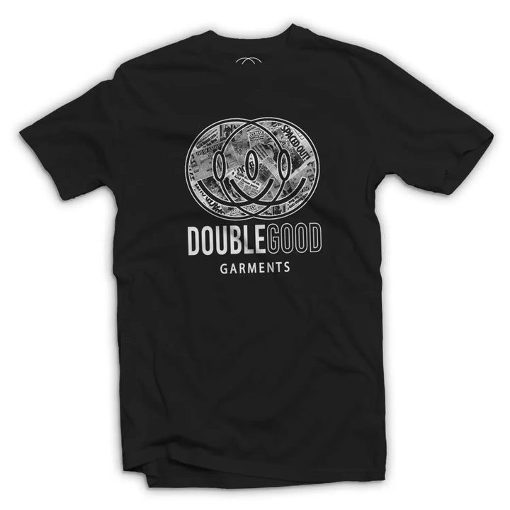 Double Good Garments Press Logo Men’s T - Shirt - 3XL / Black