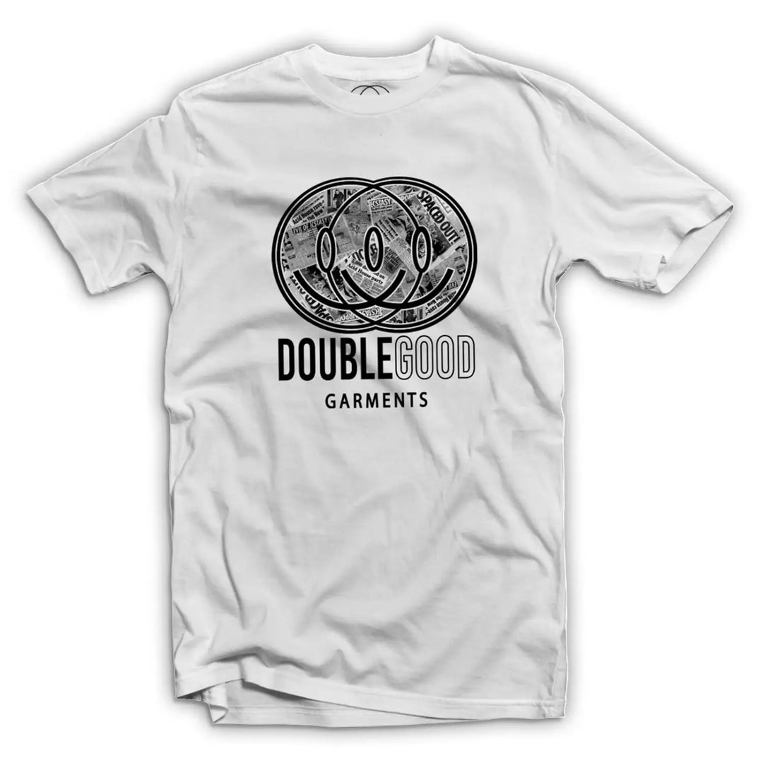 Double Good Garments Press Logo Men’s T - Shirt - 3XL / White