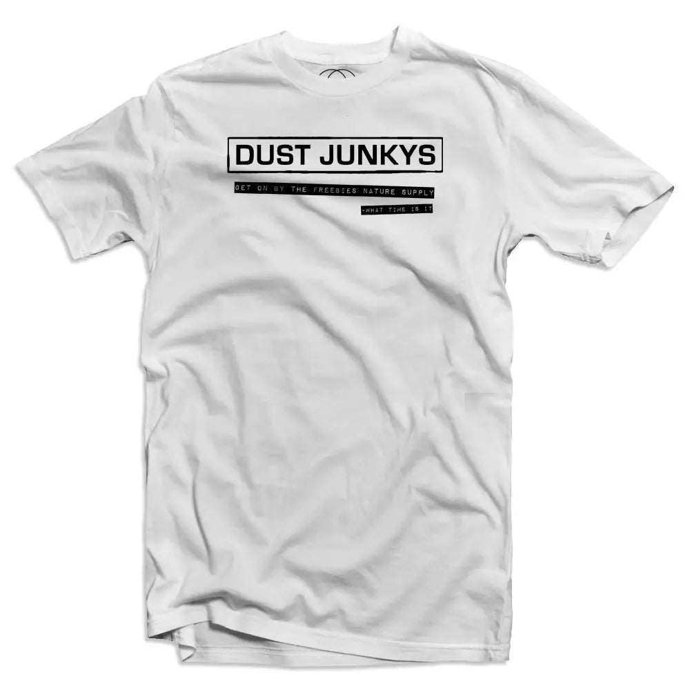 Dust Junkys What Time Is It T - Shirt - Small / White