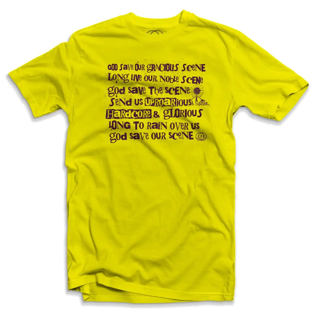 God Save Our Scene Men’s Old Skool Rave T - Shirt - S / Yellow