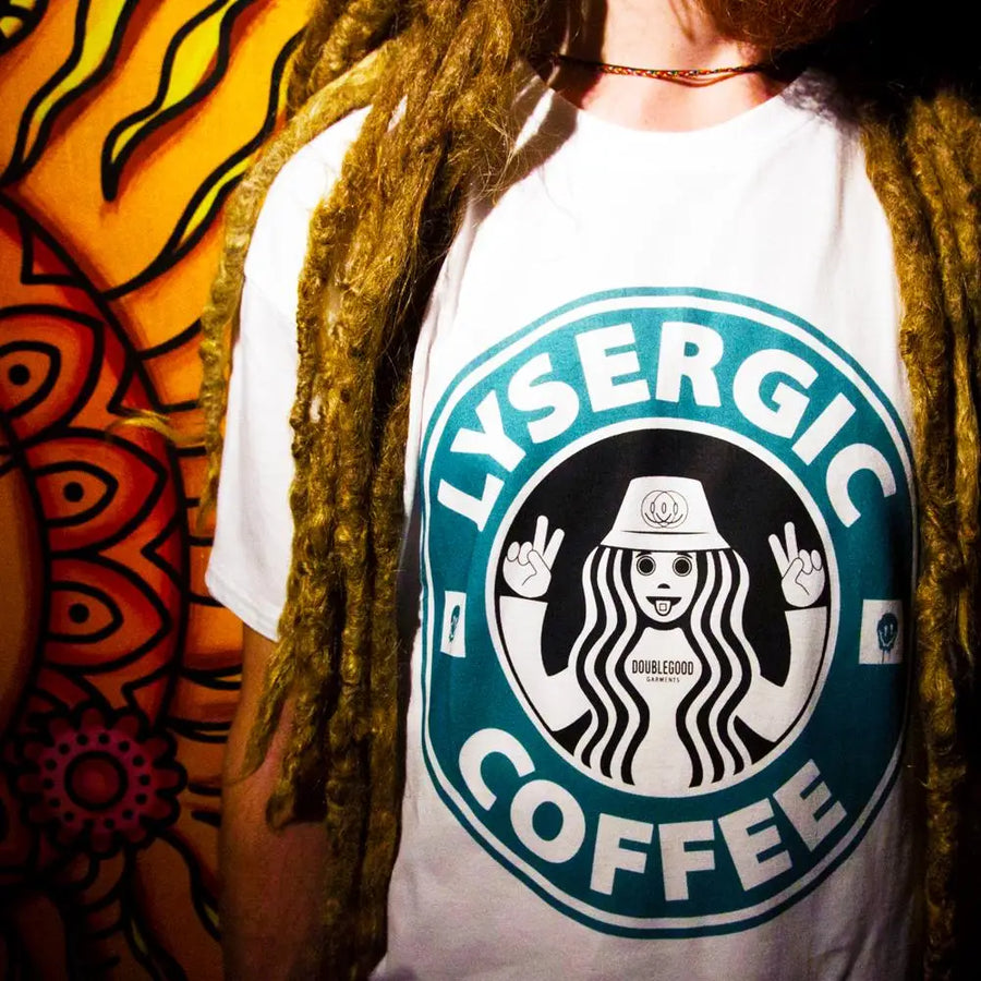 Premium cotton LSD Coffee t-shirt front view