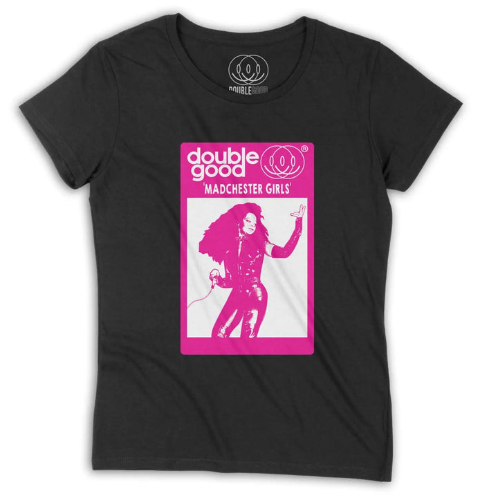 Madchester Girls Womens T Shirt - Small / Pink Print