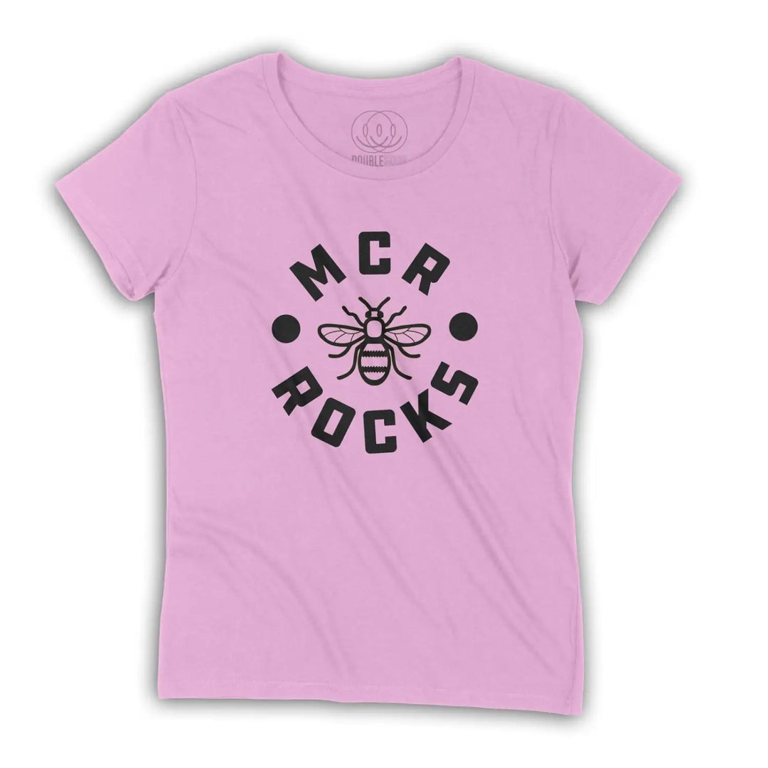 Manchester Rocks Logo Women’s T - Shirt - L / Light Pink