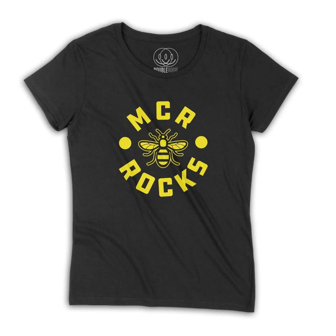 Manchester Rocks Logo Women’s T - Shirt - S / Black