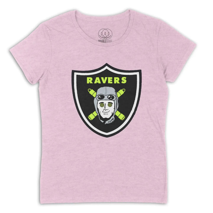 Ravers Logo Womens T Shirt - Small / Pink