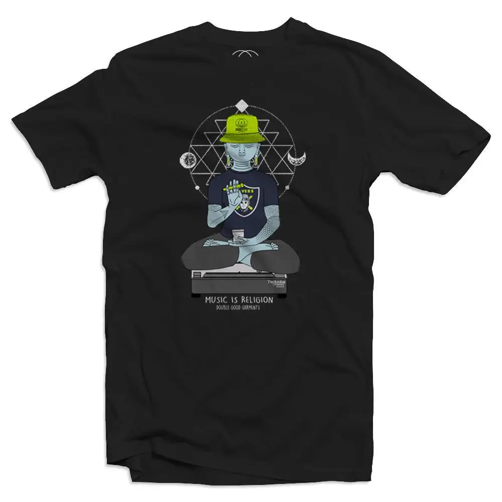 Raving Buddha Men's Black T-Shirt