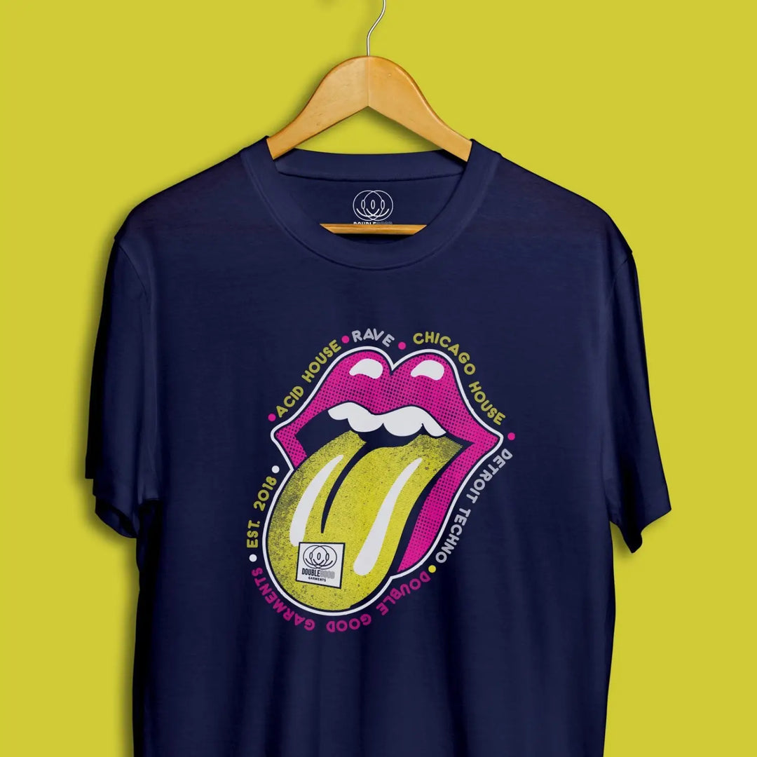 Read my Lips Men’s Acid House T - Shirt - Small / Navy Blue