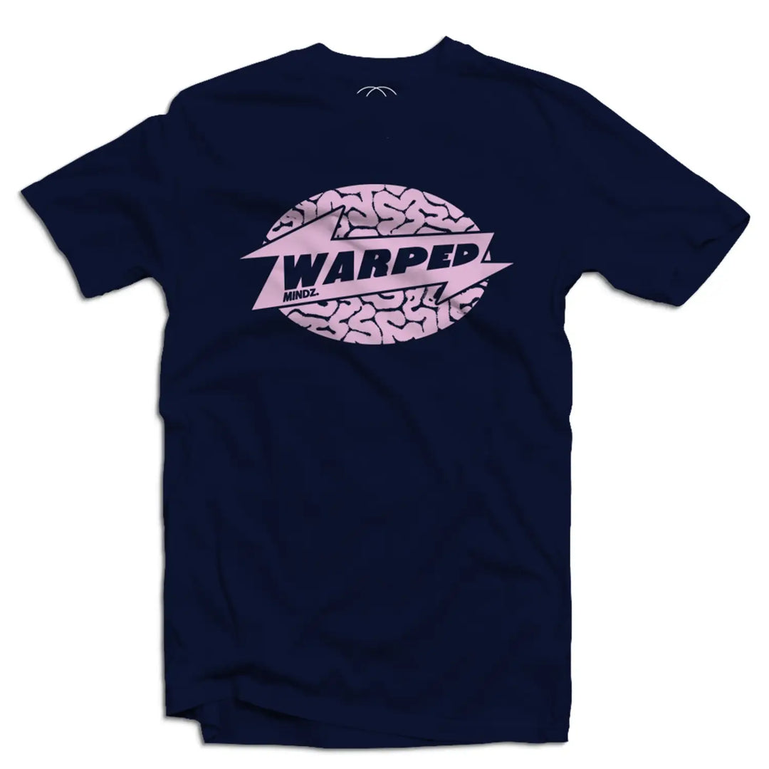 Warped Minds Warp Records Tribute T - Shirt - Small / Navy Blue